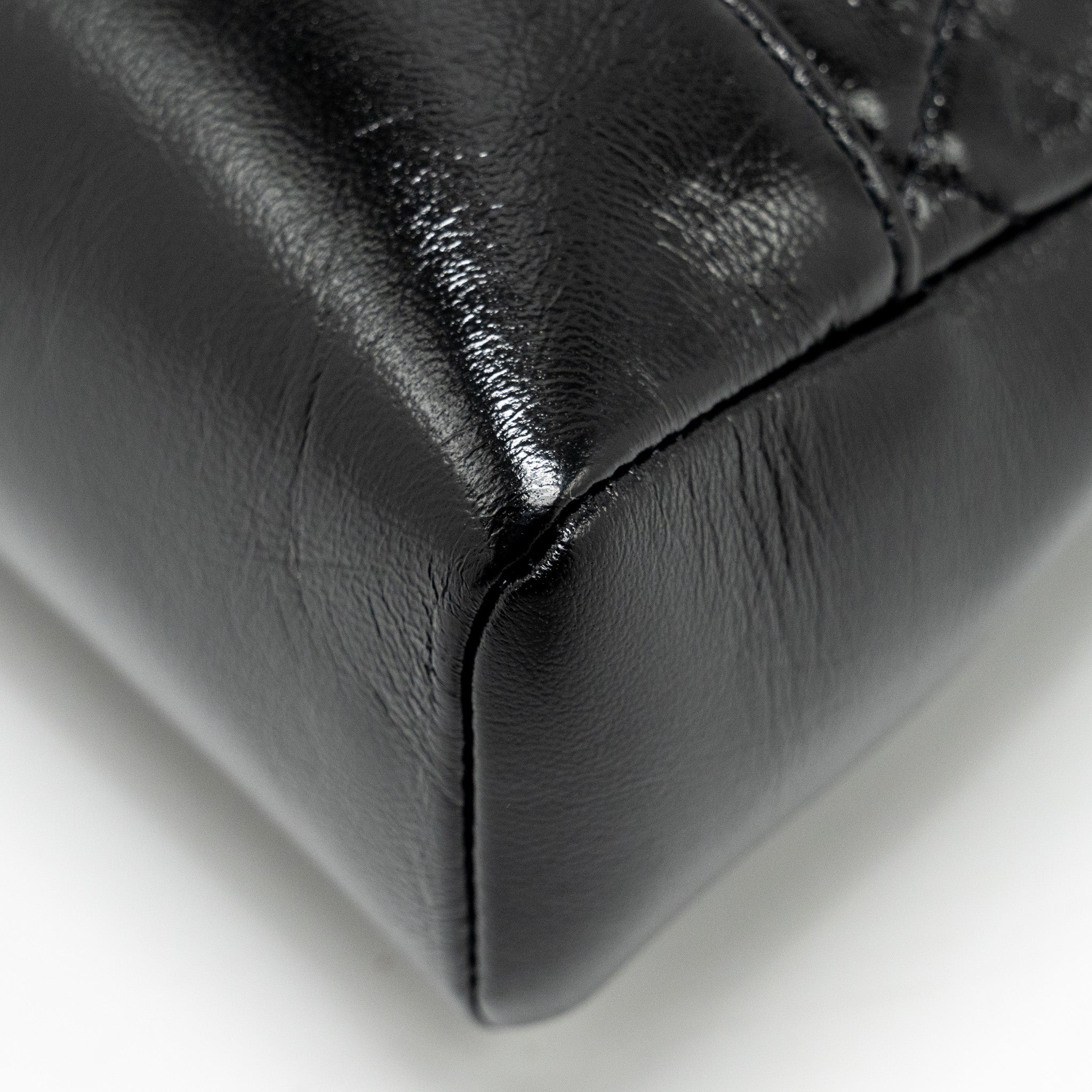 CHANEL MINI 31 BAG SHINY LAMBSKIN BLACK LGHW (MICROCHIP)