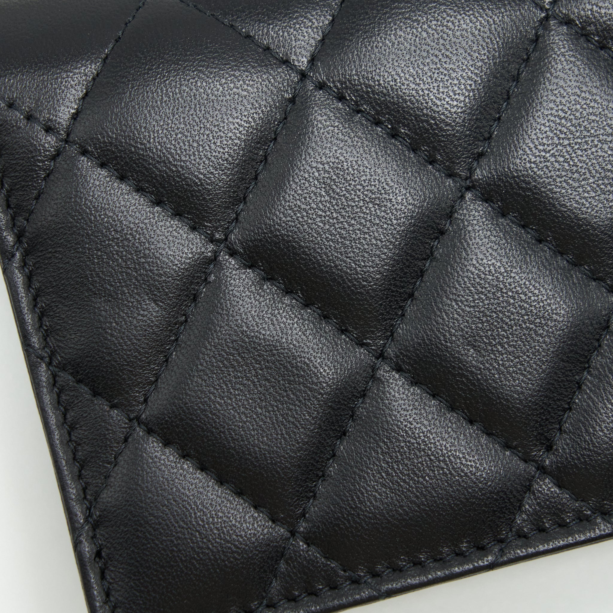 CHANEL MINI FLAP BAG WITH CAMELLIA CHAIN LAMBSKIN BLACK LGHW