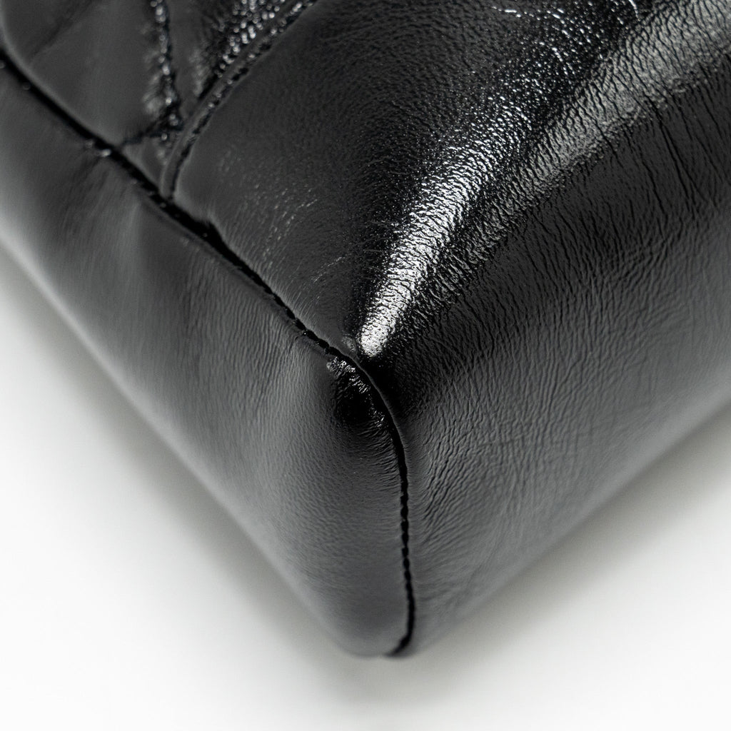 CHANEL MINI 31 BAG SHINY LAMBSKIN BLACK LGHW (MICROCHIP)