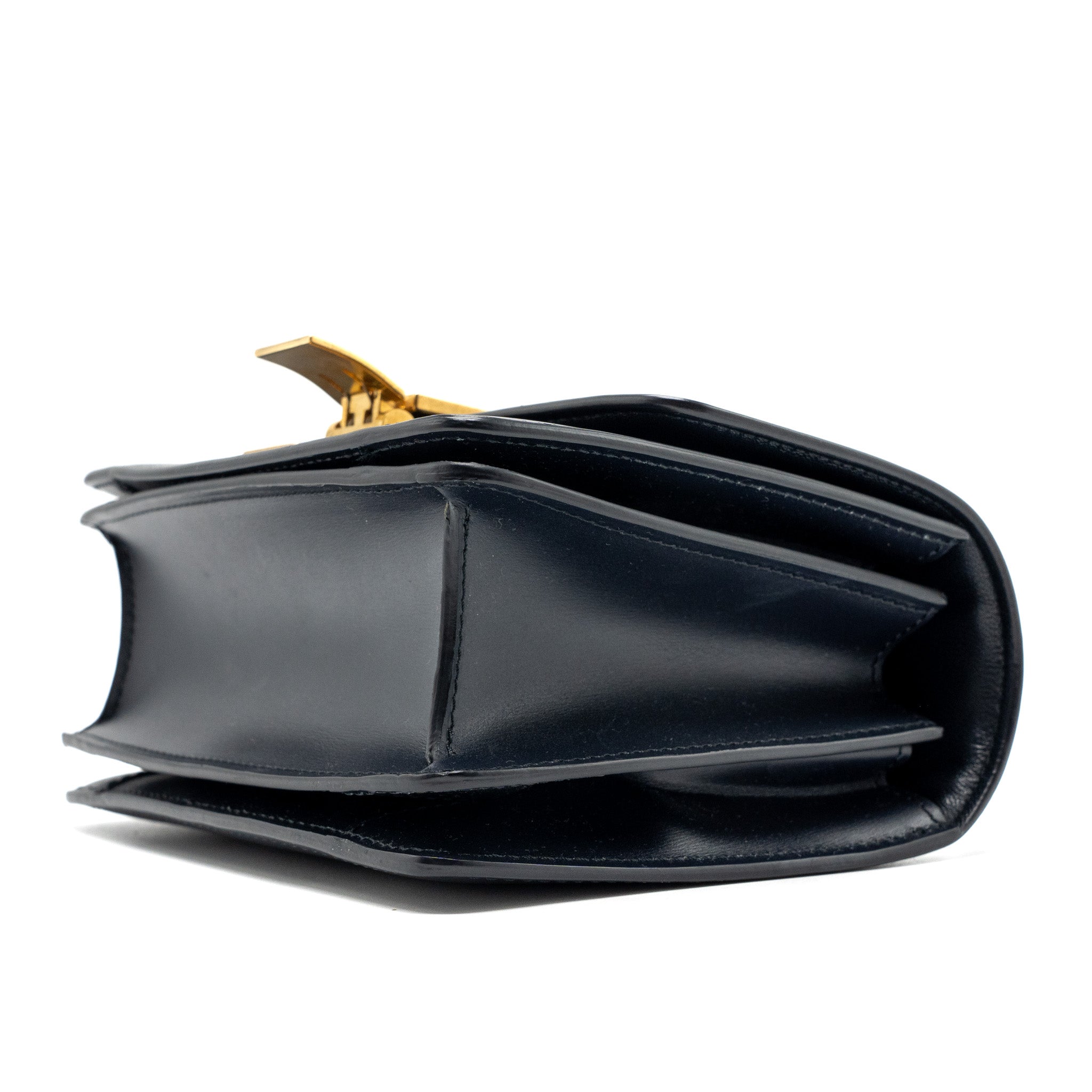 CELINE MINI BOX BAG CALFSKIN DARK BLUE GHW