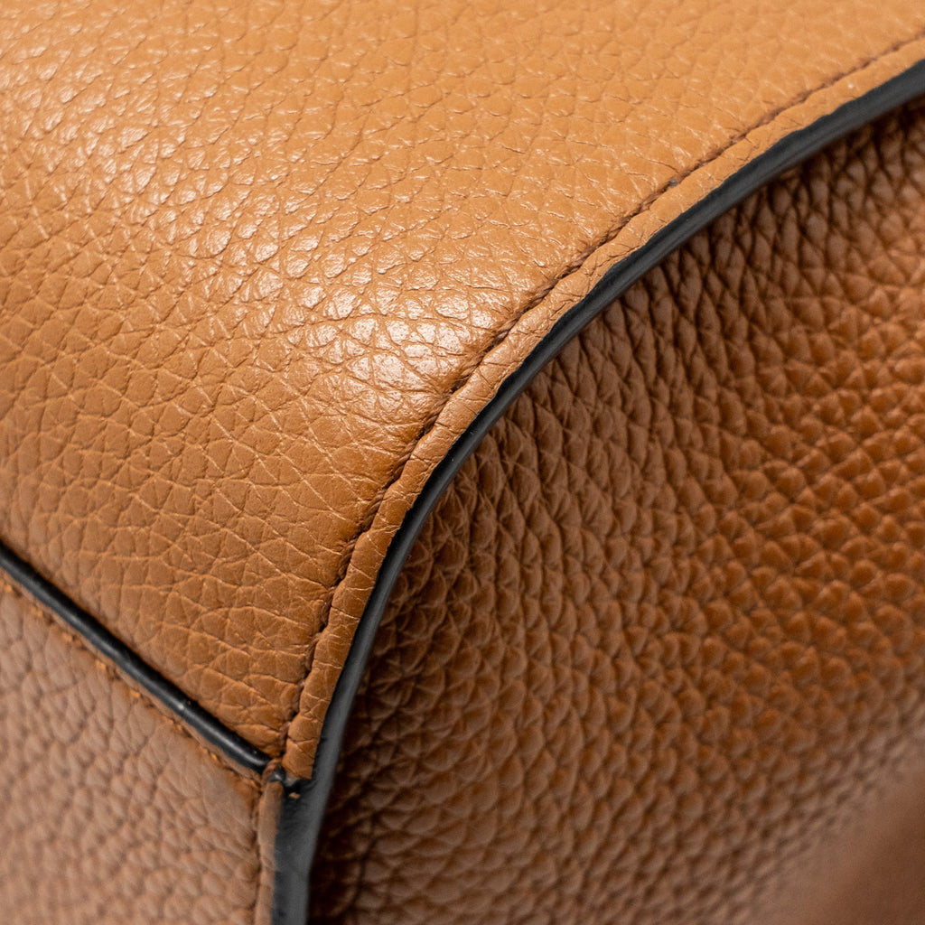 LOEWE MINI HAMMOCK DRAWSTRING BAG GRAINED CALFSKIN TAN GHW