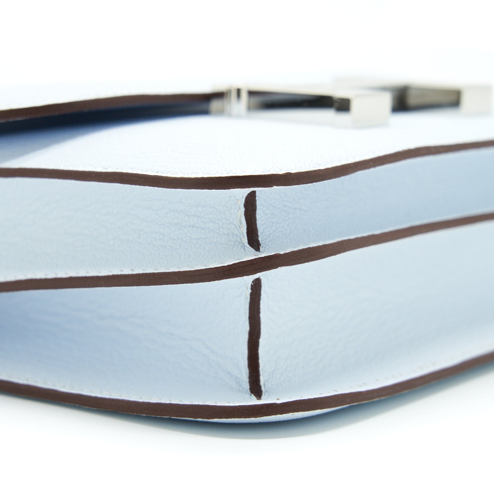 HERMES MINI CONSTANCE CHEVRE MYSORE T0 BLUE BRUME SHW