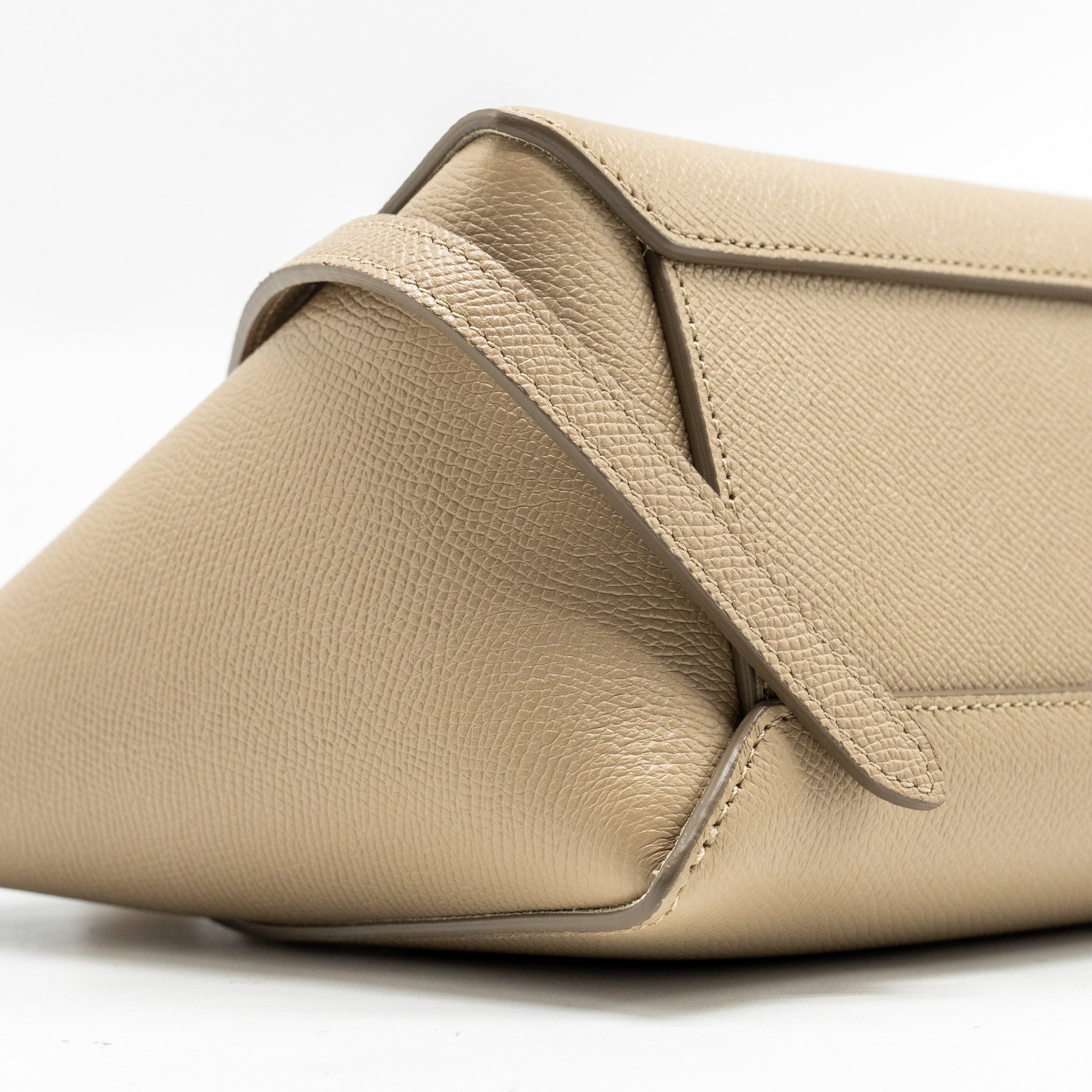 CELINE NANO BELT BAG AGED CALFSKIN LIGHT BEIGE GHW