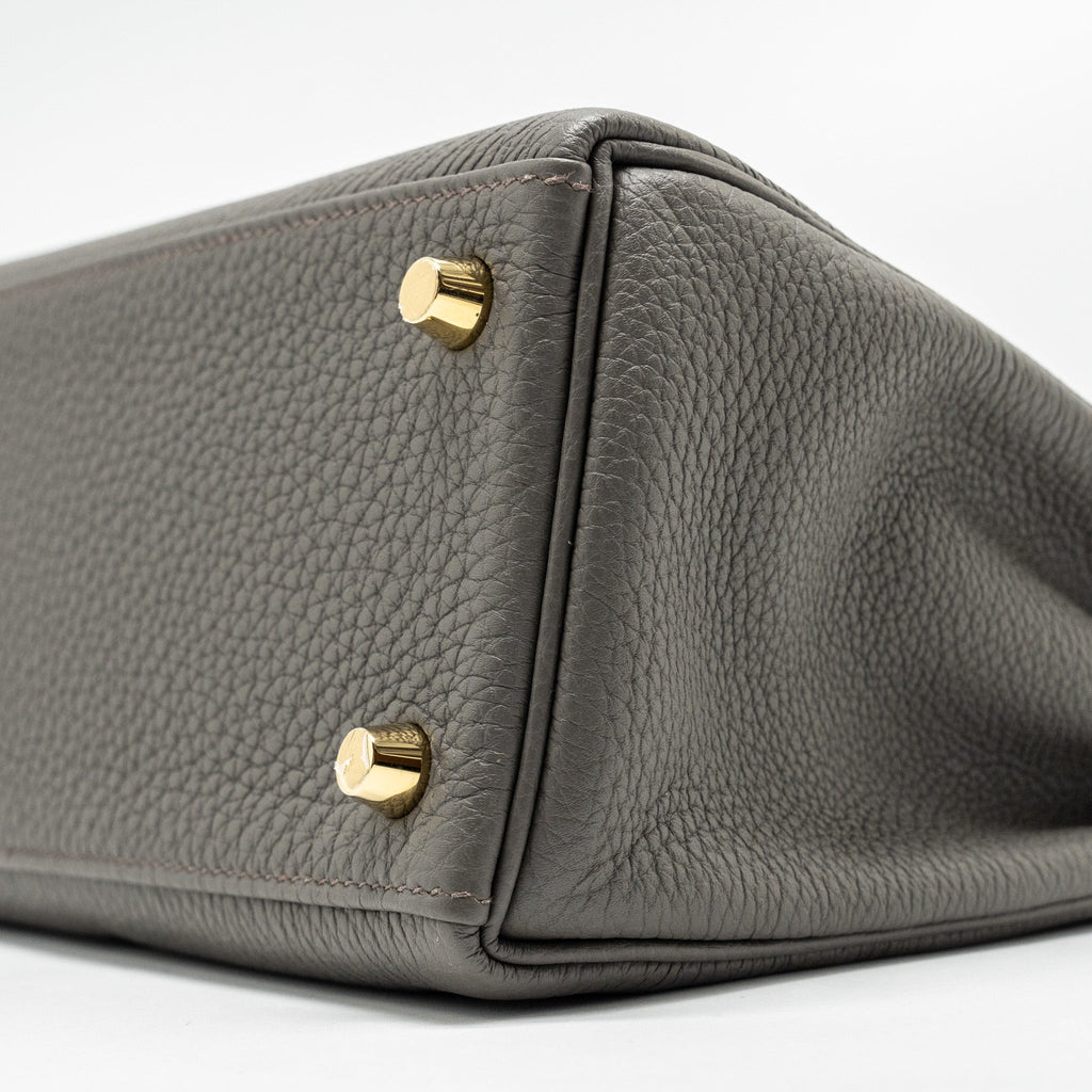 HERMES KELLY 25 TOGO GRIS ETAIN GHW