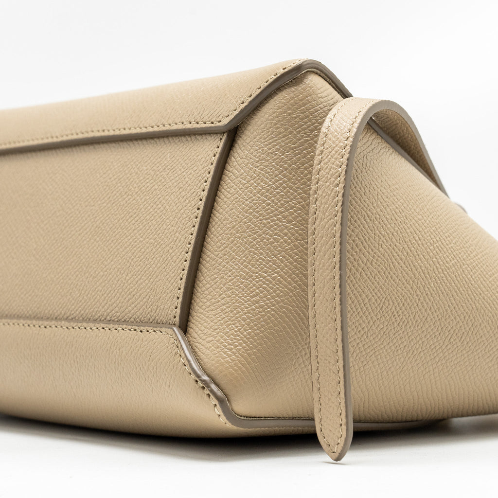 CELINE NANO BELT BAG AGED CALFSKIN LIGHT BEIGE GHW