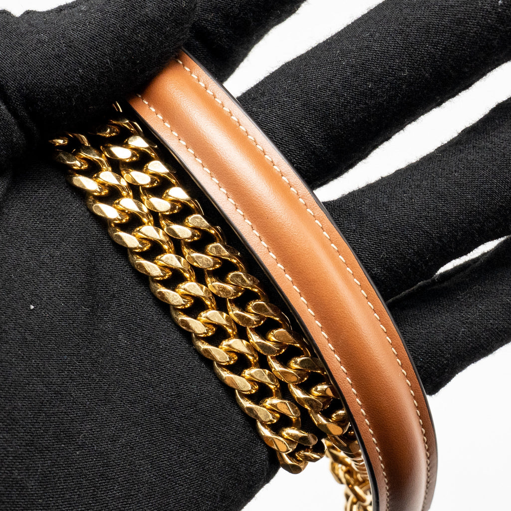 CELINE WALLET ON CHAIN MARGO TRIOMPHE CANVAS/CALFSKIN GHW