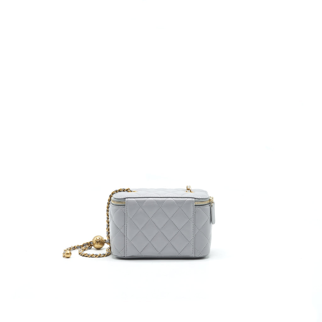 CHANEL 21B GREY GHW SMALL LONG VANITY