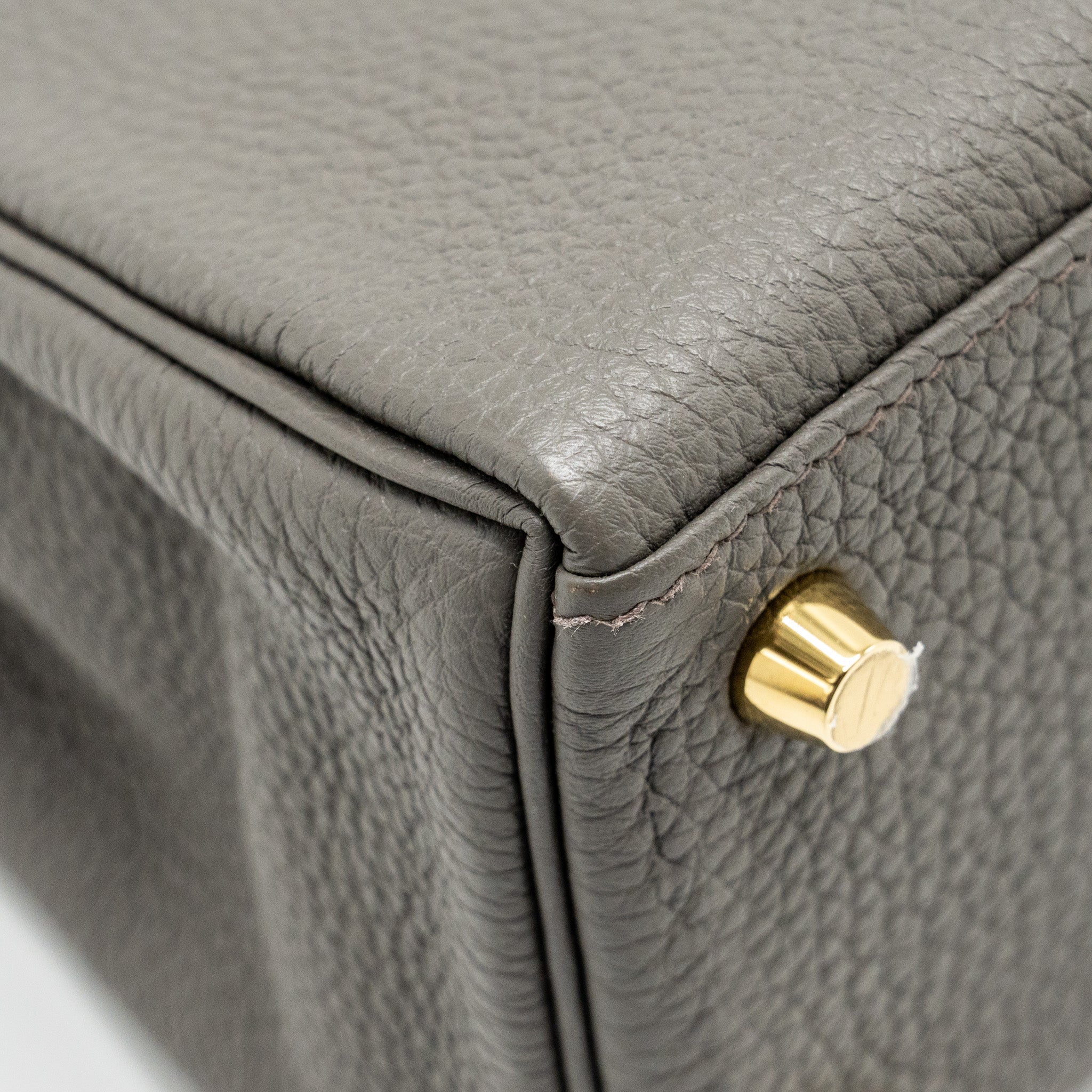 HERMES KELLY 25 TOGO GRIS ETAIN GHW
