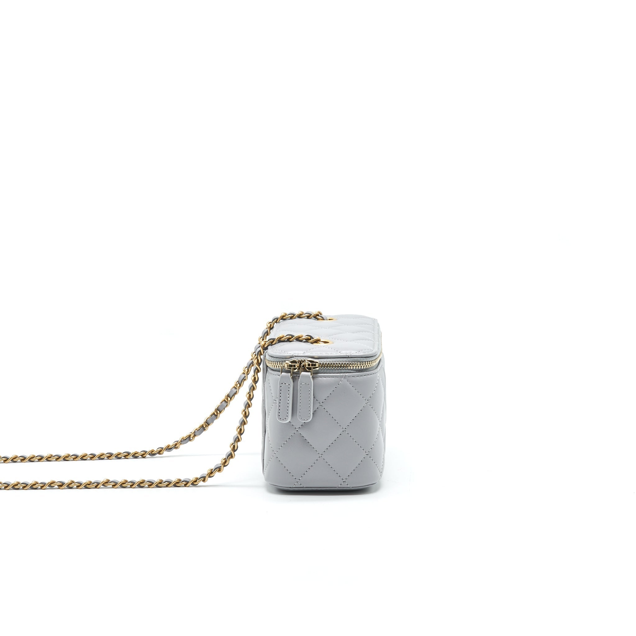 CHANEL 21B GREY GHW SMALL LONG VANITY