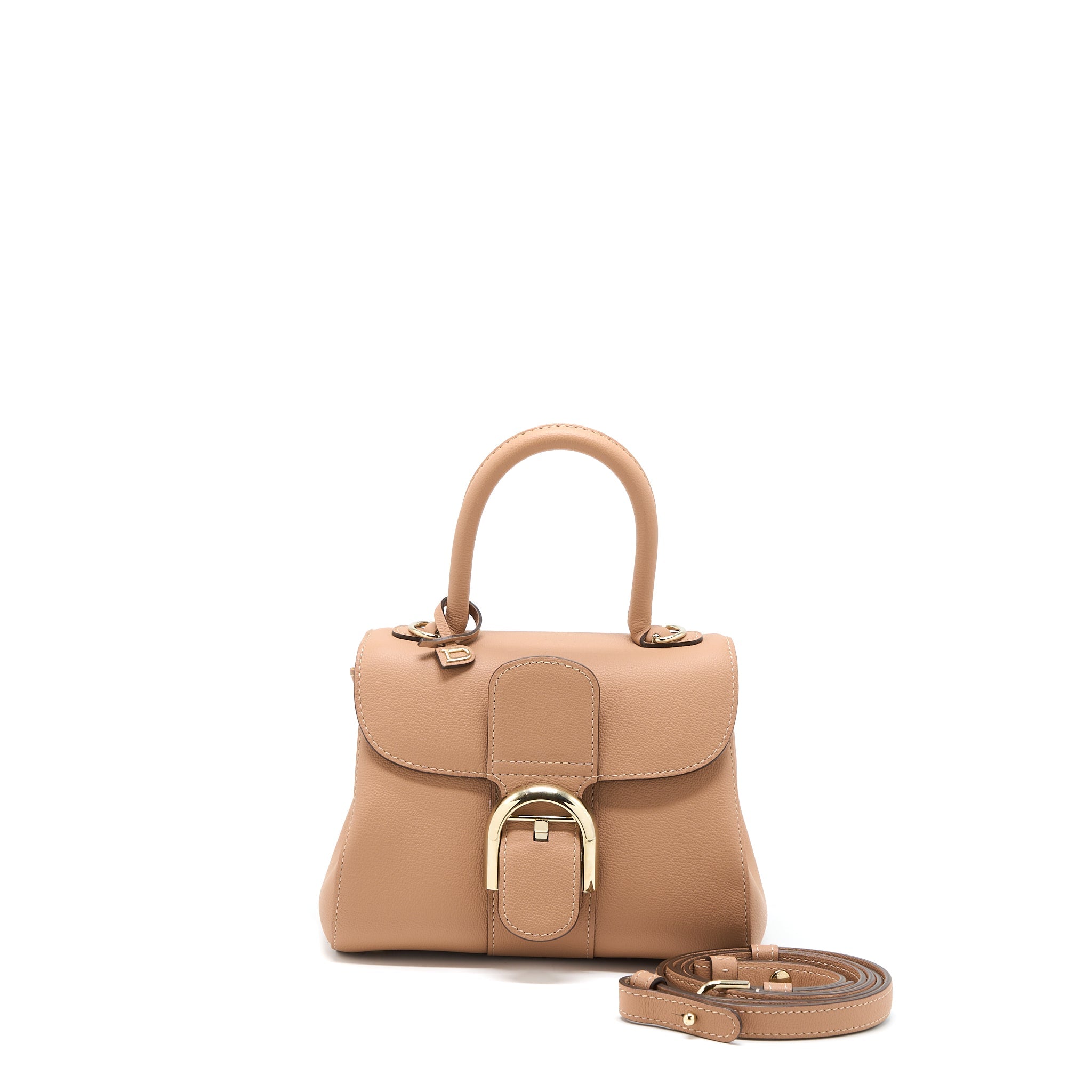 DELAUX MINI BRILLIANT CALFSKIN BEIGE LGHW