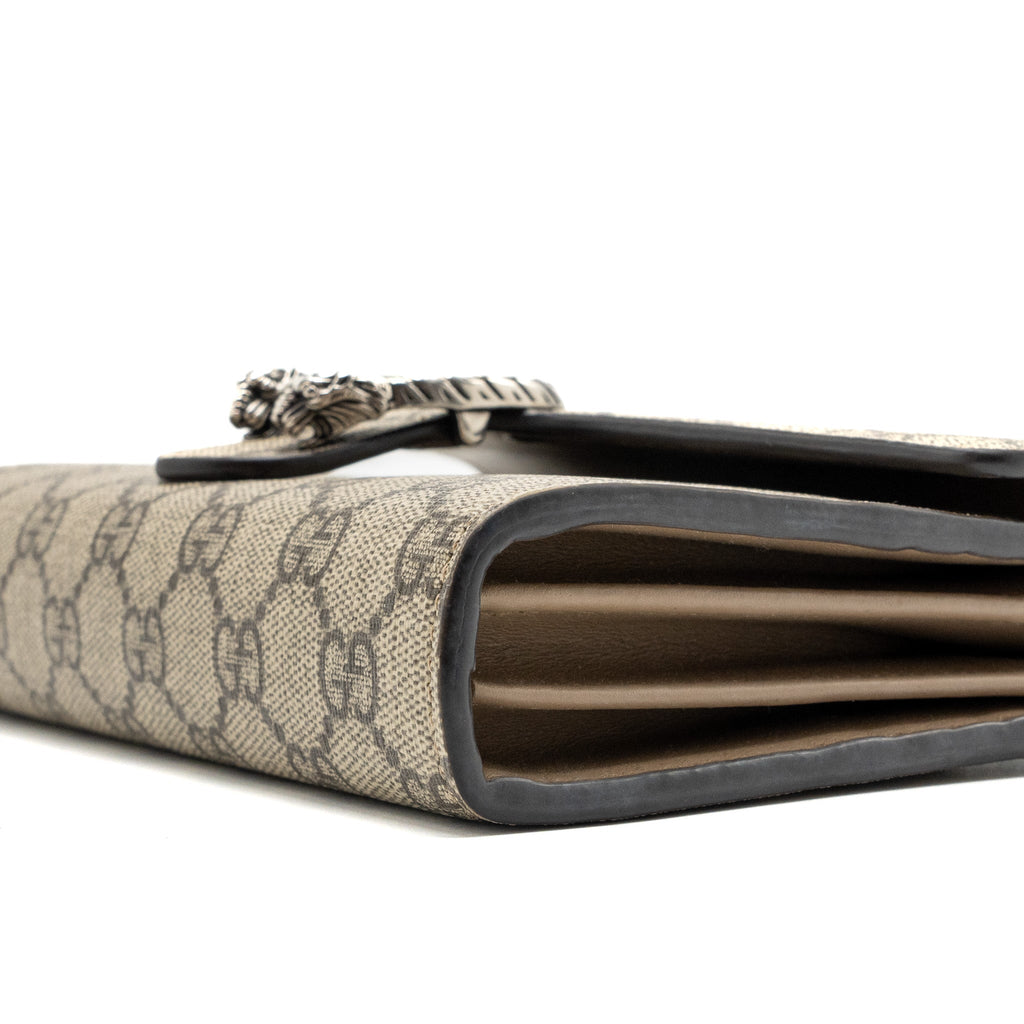 GUCCI DIONYSUS WALLET ON CHAIN GG SUPREME CANVAS / LEATHER BEIGE SHW