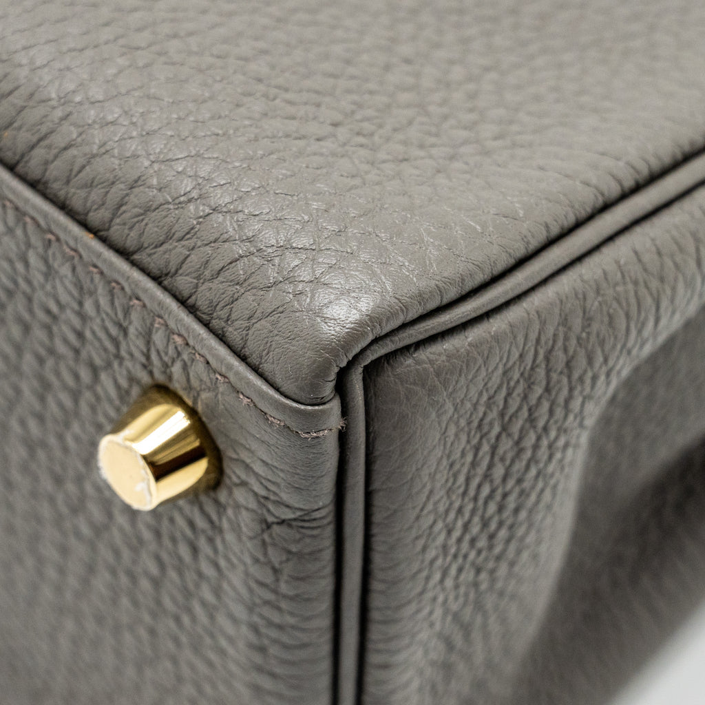HERMES KELLY 25 TOGO GRIS ETAIN GHW