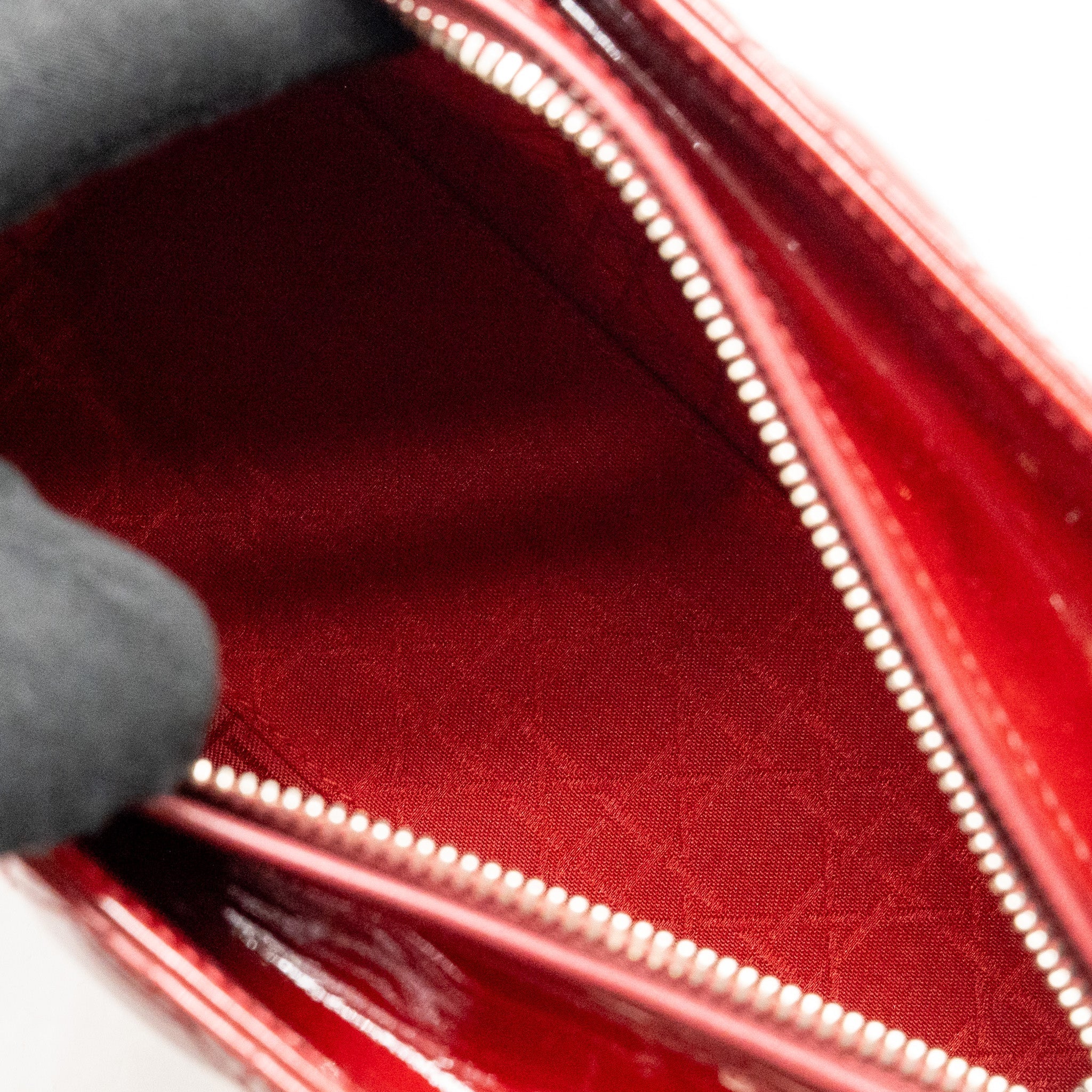 DIOR MEDIUM LADY DIOR PATENT RED SHW