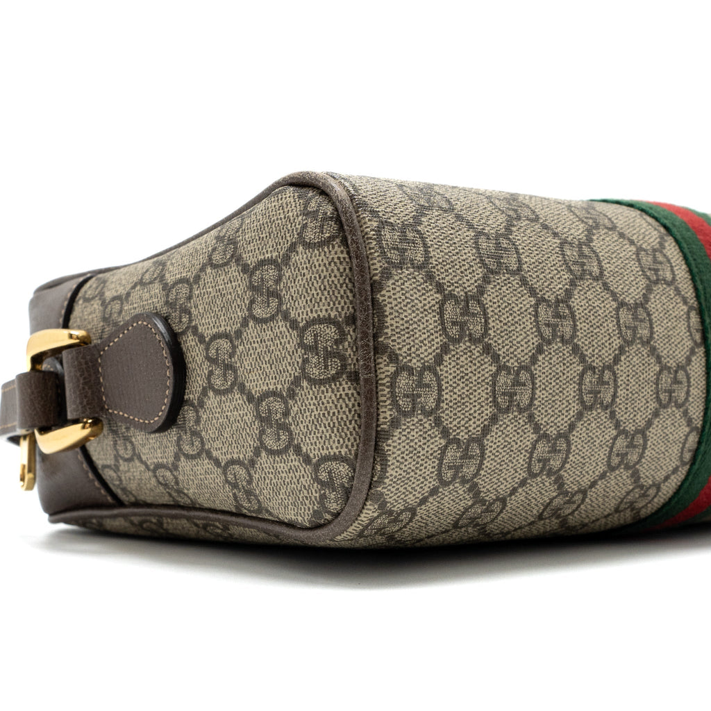 GUCCI OPHIDIA SHOULDER BAG GG SUPREME CANVAS GHW