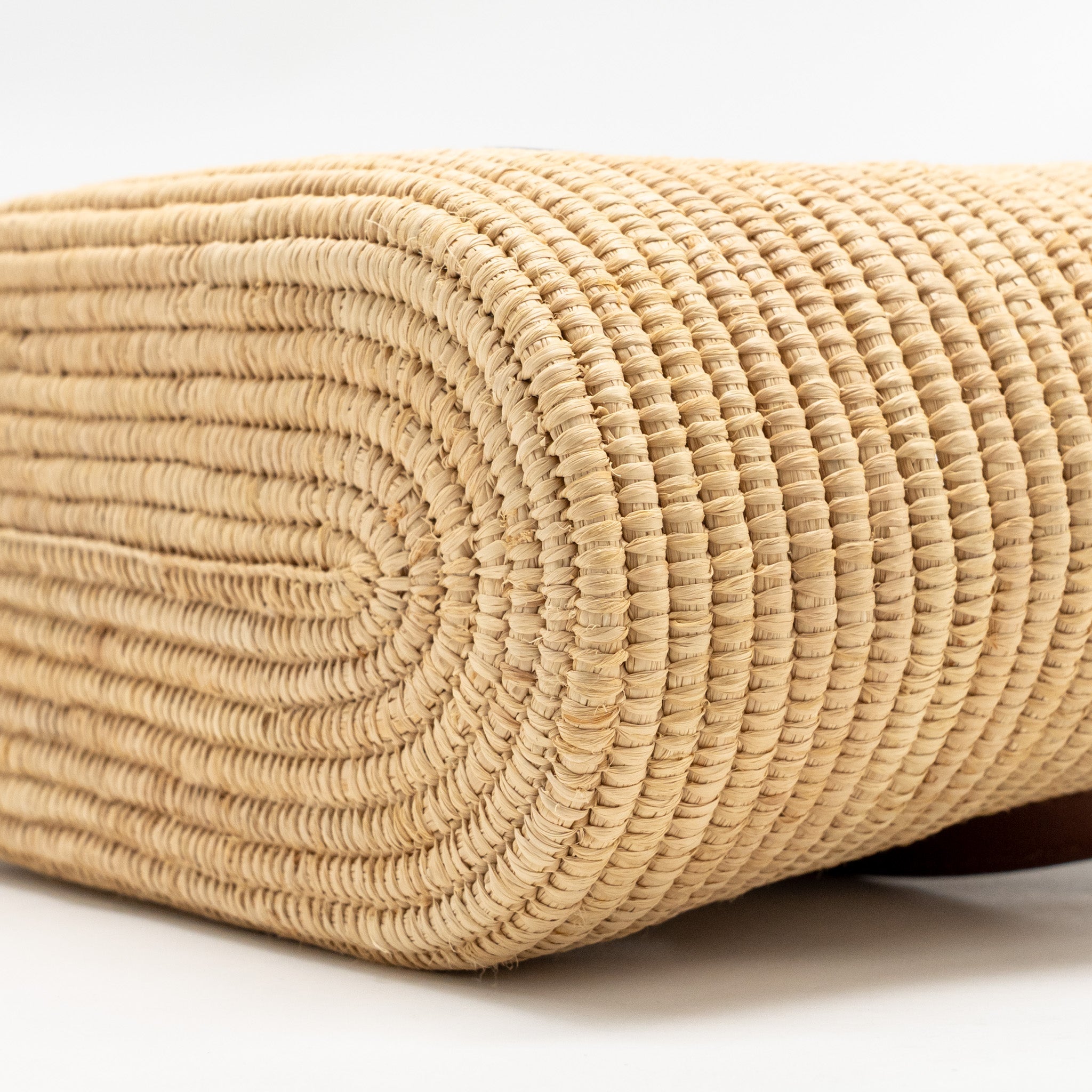LOEWE SMALL ANAGRAM SQUARE BASKET BAG RAFFIA BROWN/BEIGE