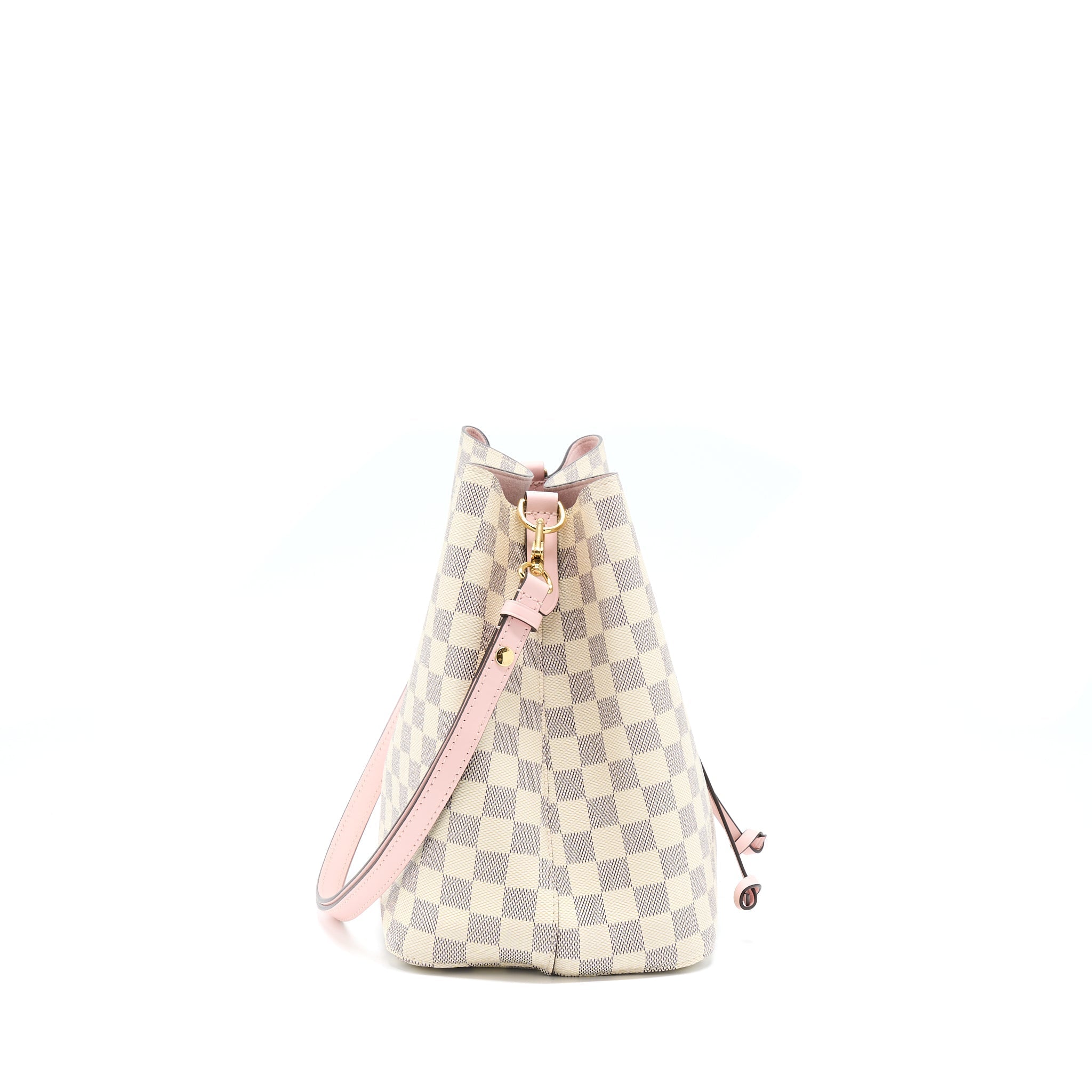LOUIS VUITTON NEO NOE BUCKET BAG DAMIER AZUR/PINK GHW