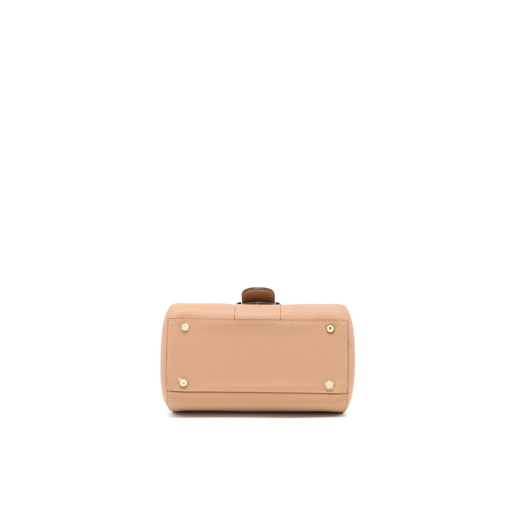 DELAUX MINI BRILLIANT CALFSKIN BEIGE LGHW