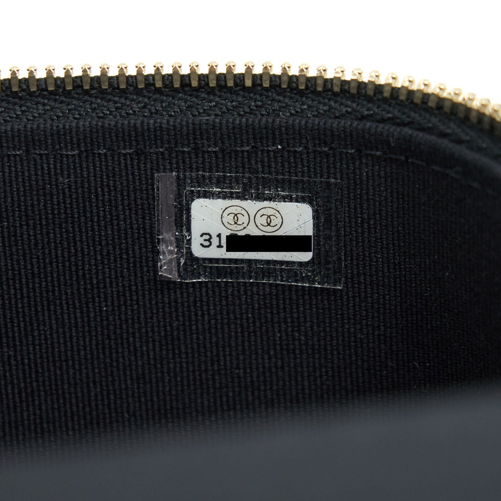 CHANEL 21K TOP HANDLE RECTANGULAR VANITY WITH CHAIN BLACK LGHW
