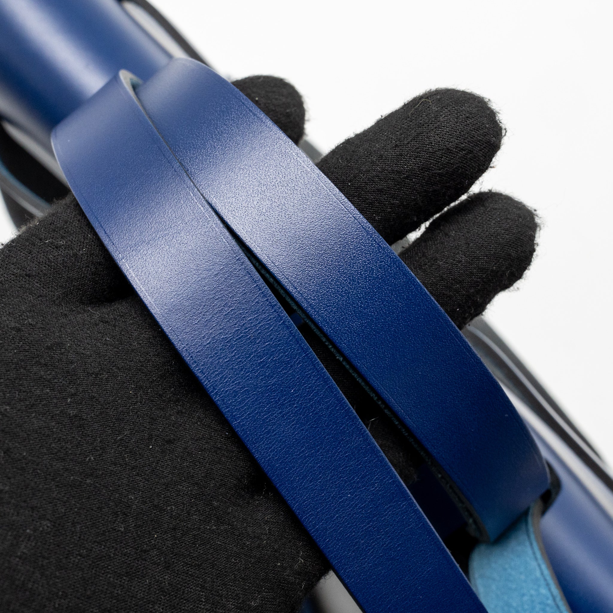 HERMES HERBAG 31 ZIP BAG CANVAS/HUNTER LEATHER BLACK/BLEU SAPHIR SHW