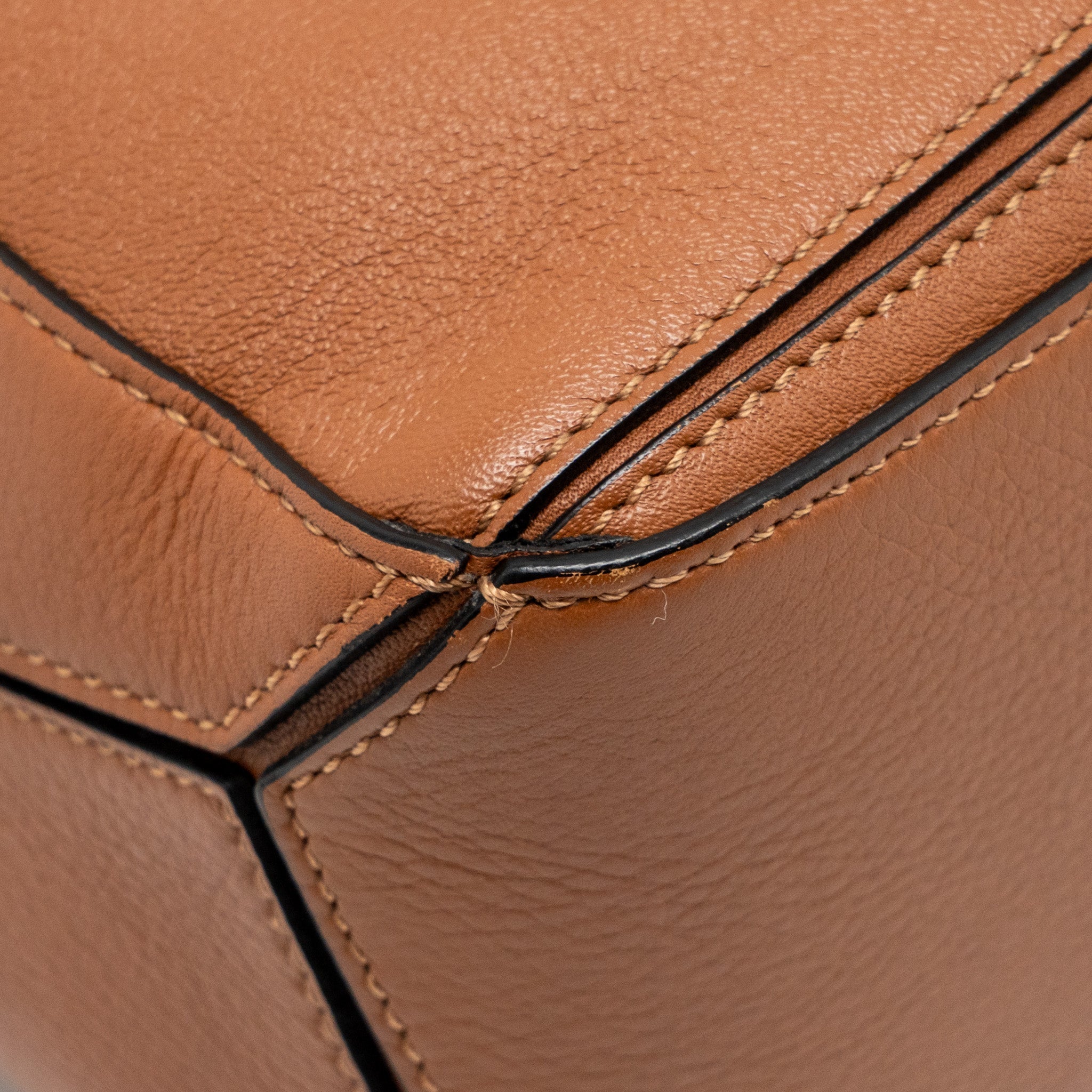 LOEWE SMALL PUZZLE BAG CALFSKIN TAN SHW
