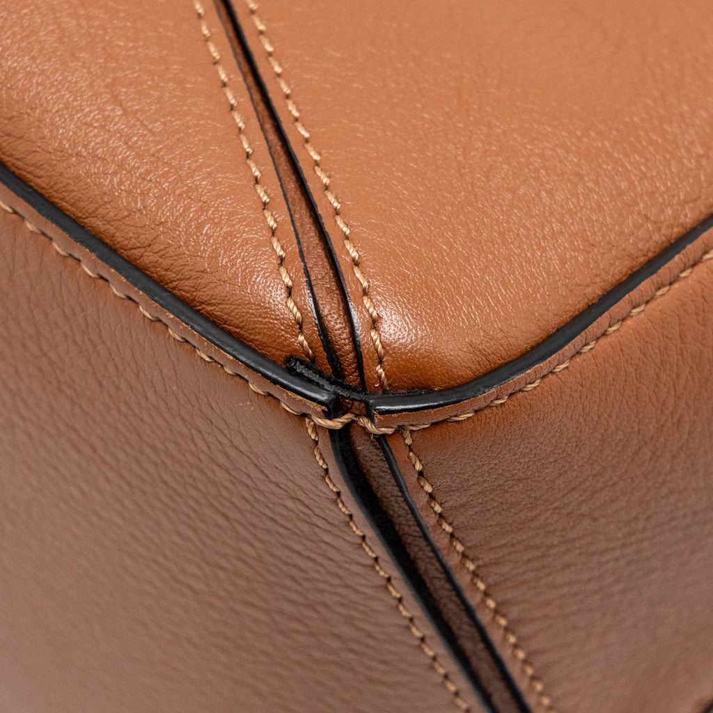 LOEWE SMALL PUZZLE BAG CALFSKIN TAN SHW