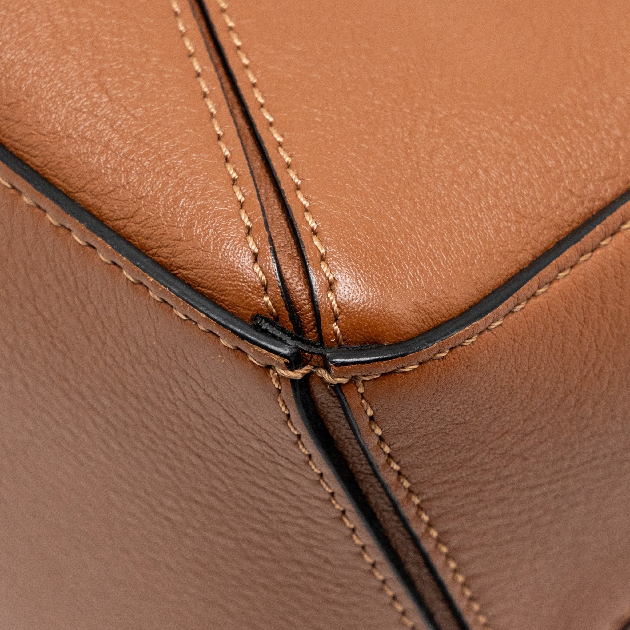 LOEWE SMALL PUZZLE BAG CALFSKIN TAN SHW