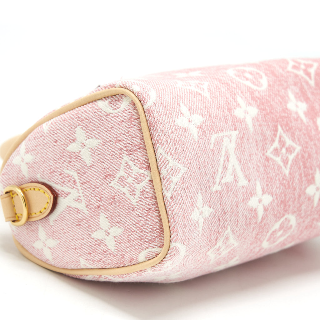 LOUIS VUITTON NANO SPEEDY MONOGRAM JACQUARD DENIM PINK