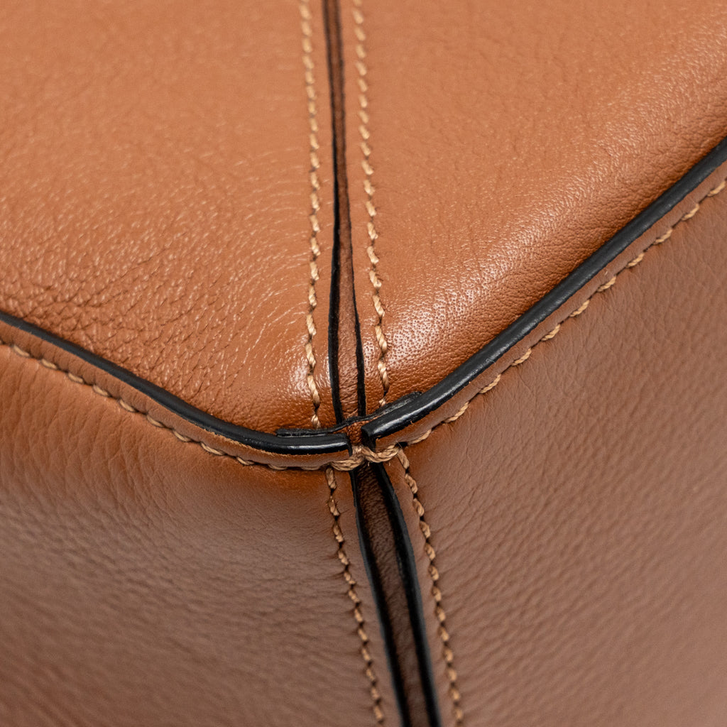 LOEWE SMALL PUZZLE BAG CALFSKIN TAN SHW