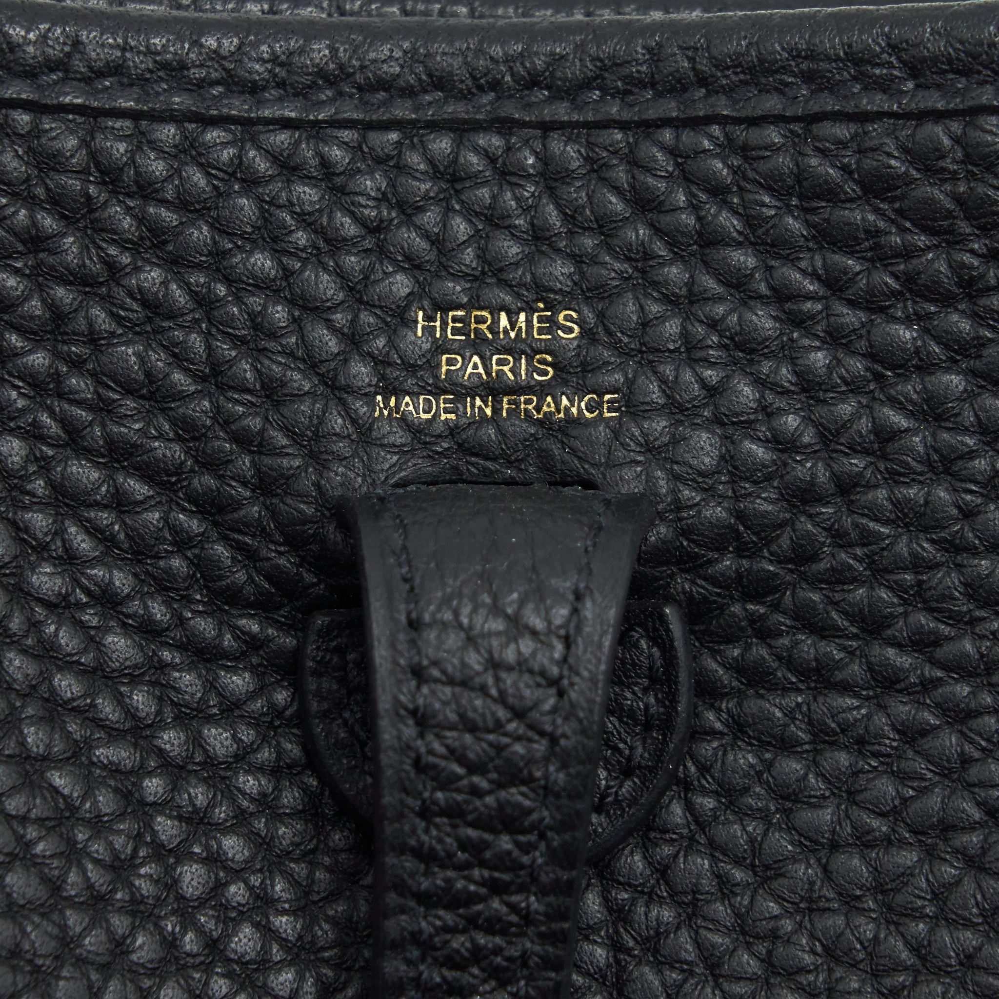HERMES MINI EVELYNE BLACK GHW