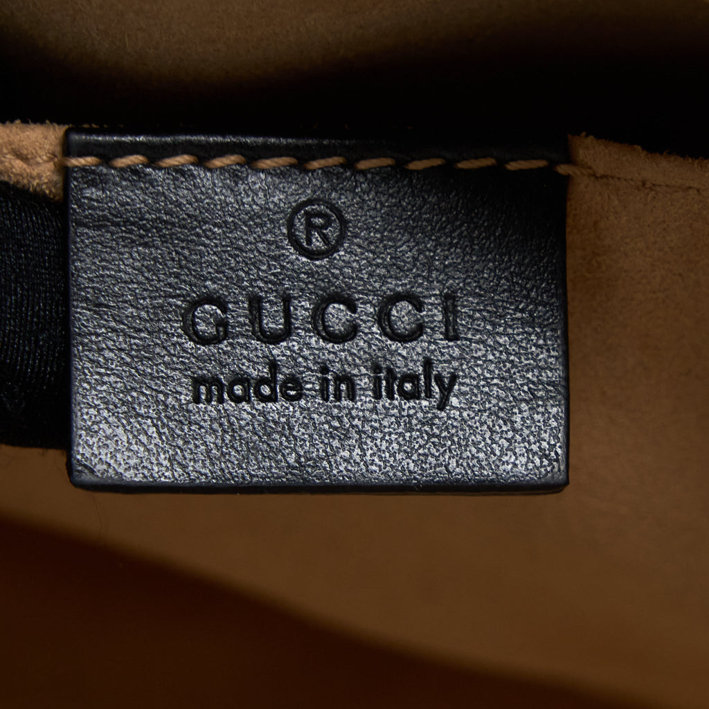GUCCI SMALL MARMONT MATELASSE CALFSKIN BLACK GHW