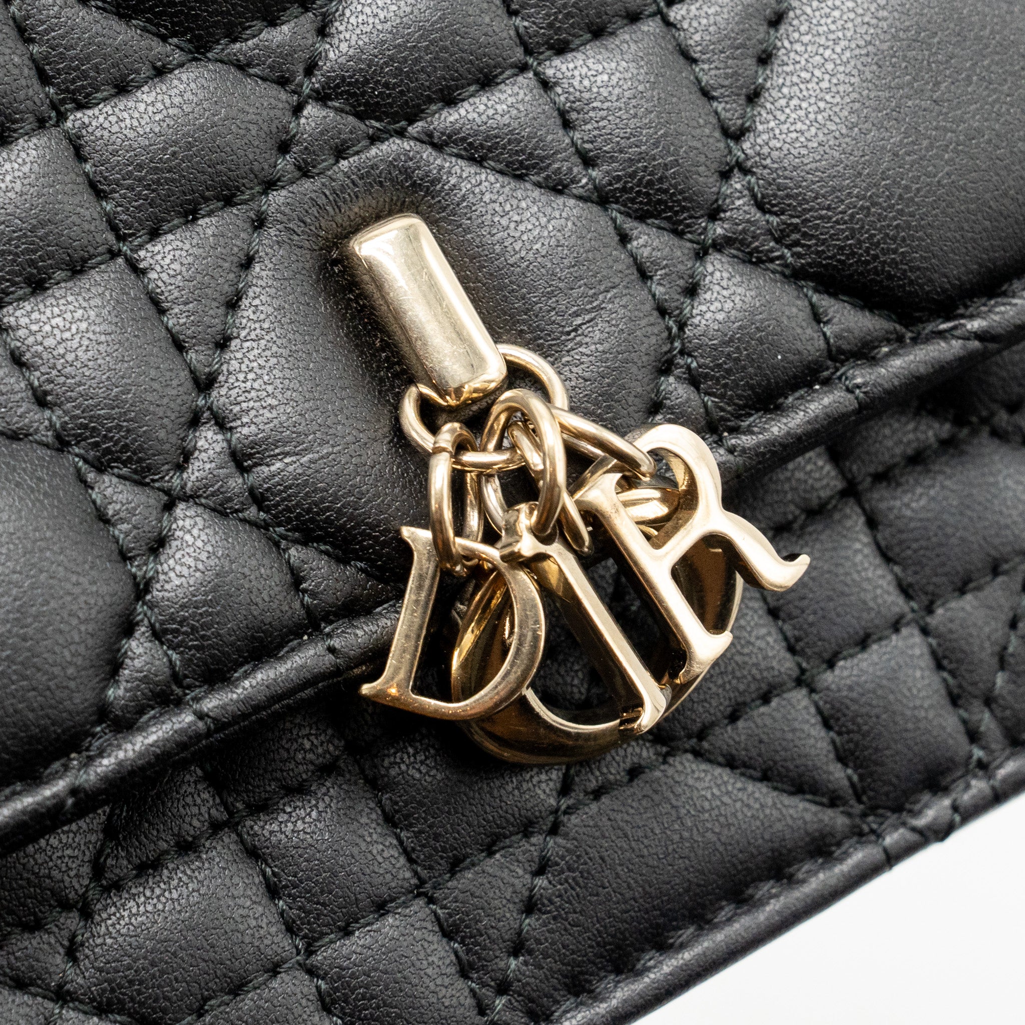 DIOR MY DIOR MINI BAG CANNAGE LAMBSKIN BLACK LGHW