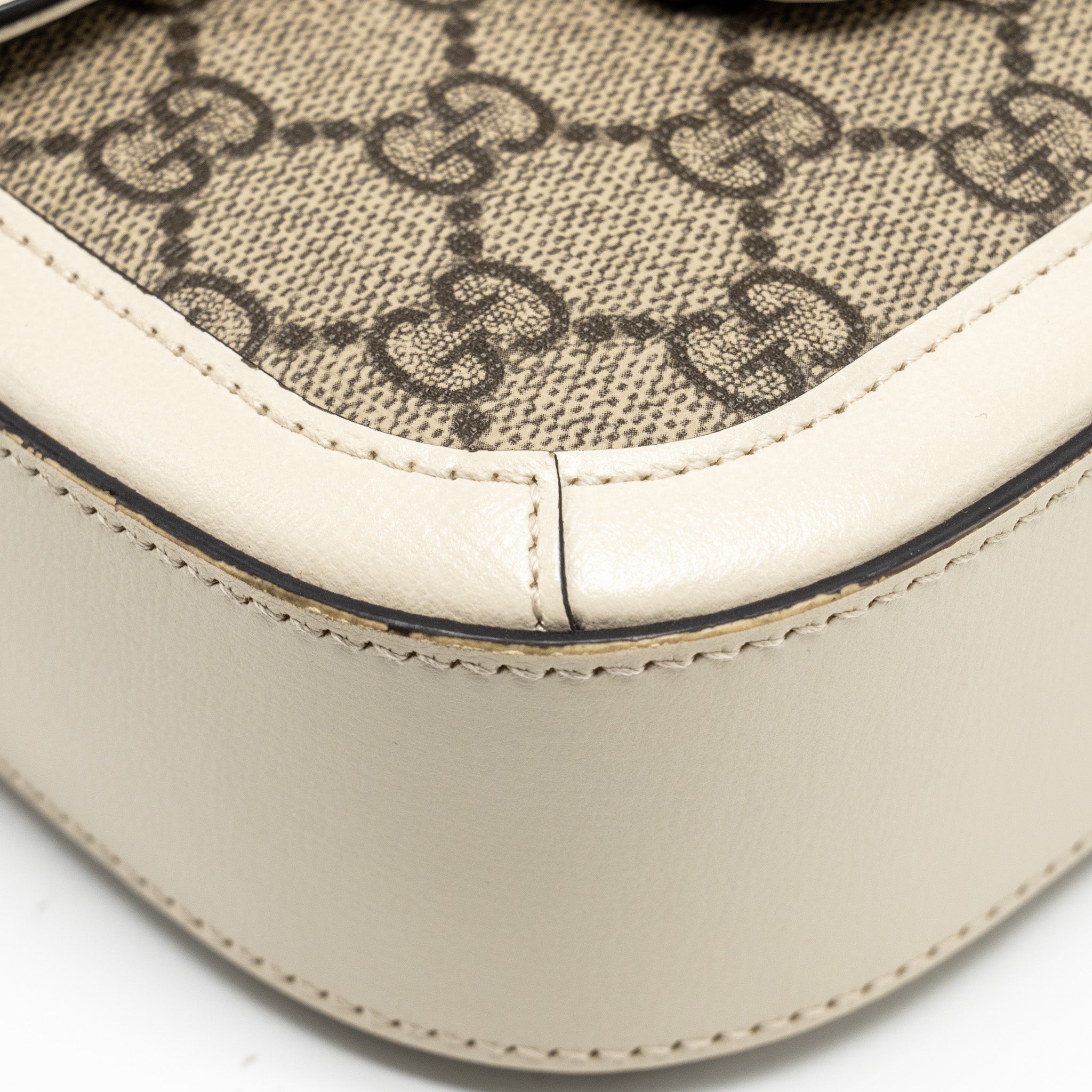 GUCCI MINI HOURSEBIT 1955 BAG GG SUPREME CANVAS/LEATHER GHW