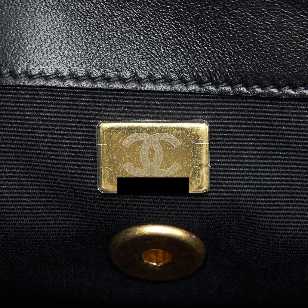 CHANEL 22P NEW SQUARE FLAP BAG CAVIAR BLACK GHW