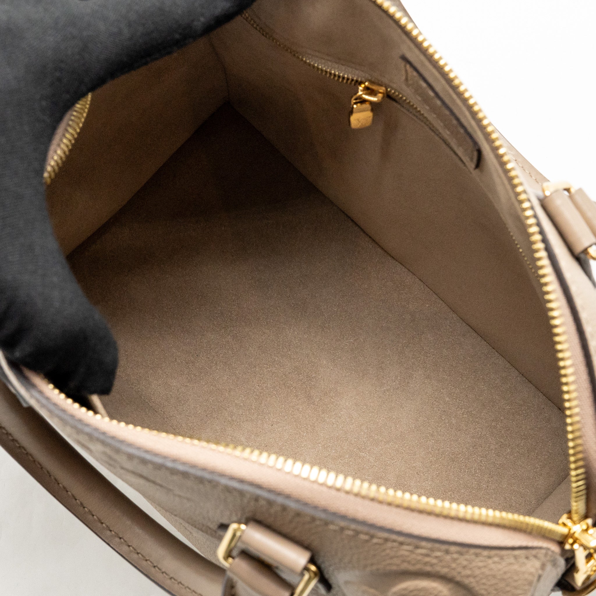 LOUIS VUITTON SPEEDY BANDOULIÈRE 25 EMPREINTE LEATHER TOURTERELLE GHW