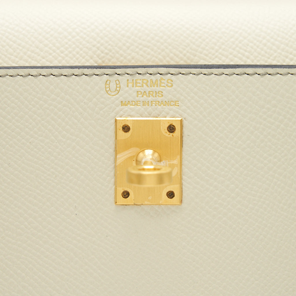 HERMES KELLY 25 SPECIAL ORDER EPSOM CRAIE / GRIS ASPHALT BRUSHED GHW