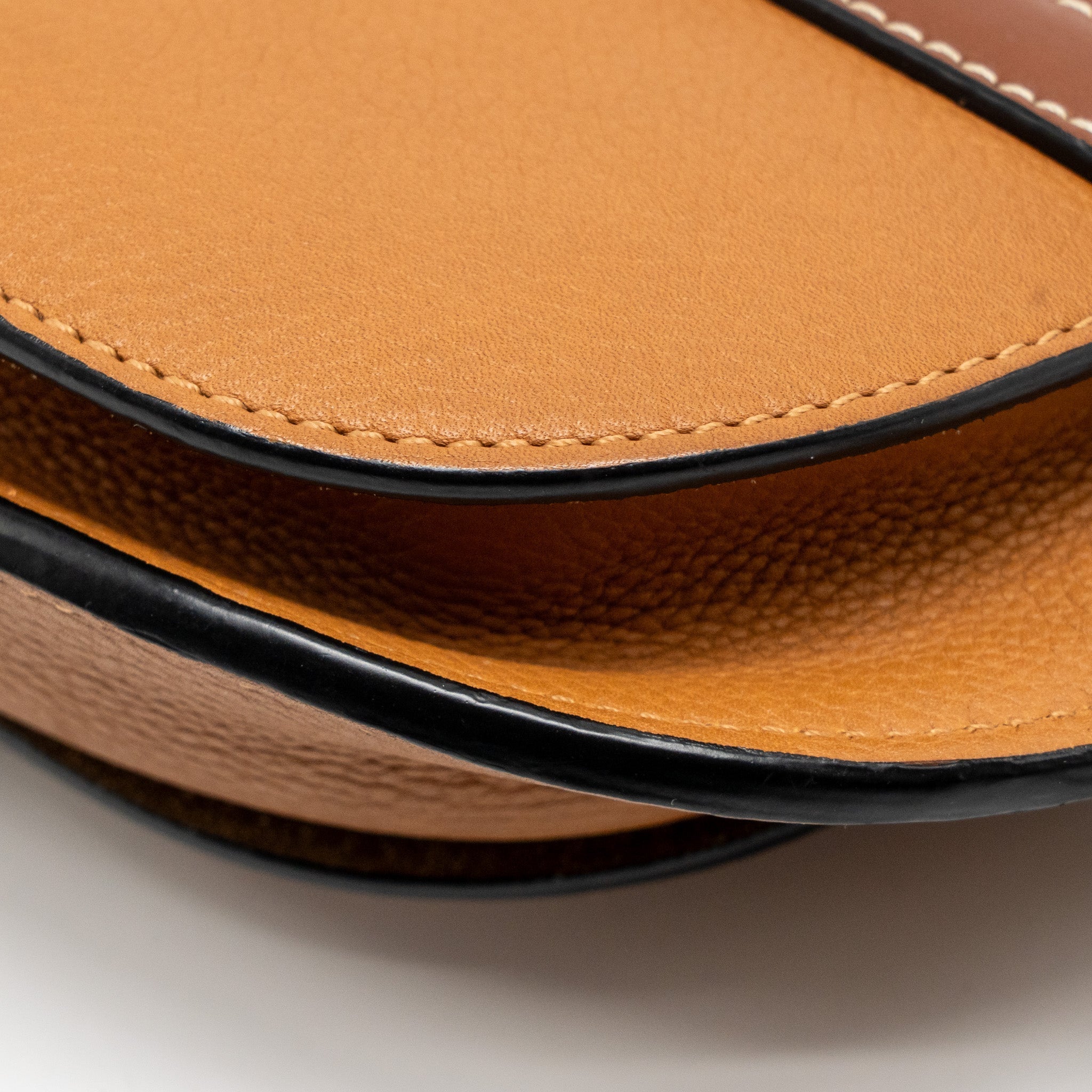 LOEWE MINI GATE BAG GRAINED CALFSKIN BROWN GHW