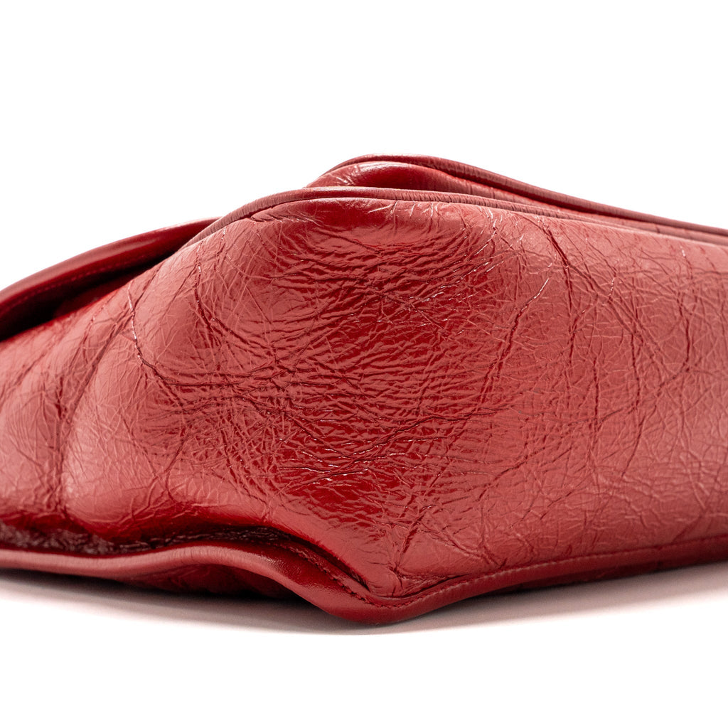 SAINT LAURENT MEDIUM NIKI BAG OF CALFSKIN RED RUTHENIUM HARDWARE