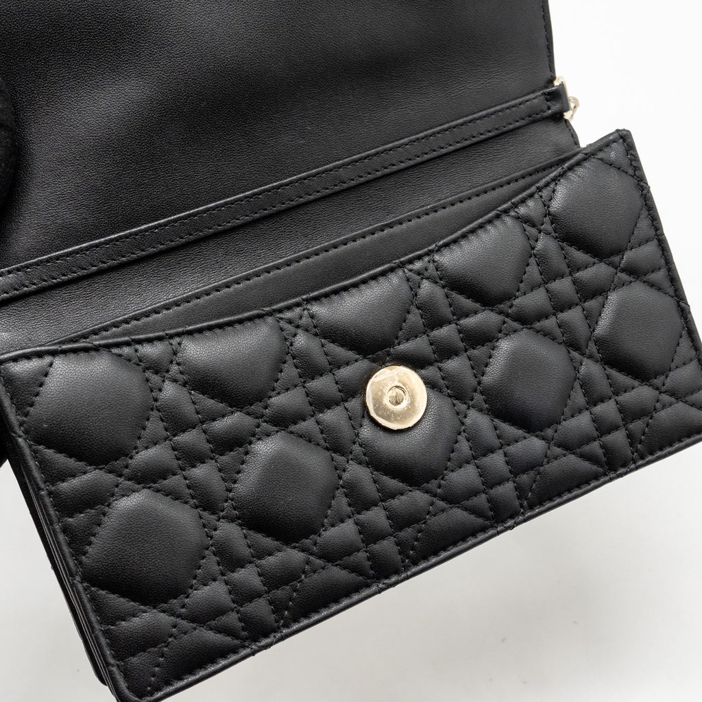 DIOR MY DIOR MINI BAG CANNAGE LAMBSKIN BLACK LGHW