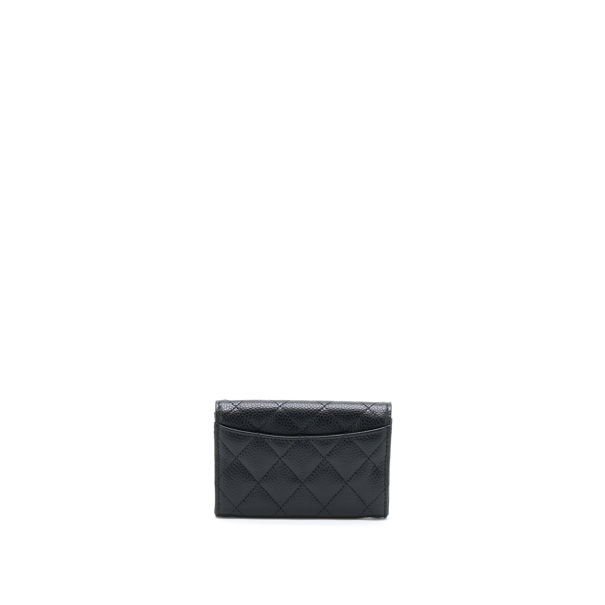CHANEL CLASSIC FLAP CARD HOLDER CAVIAR BLACK SHW