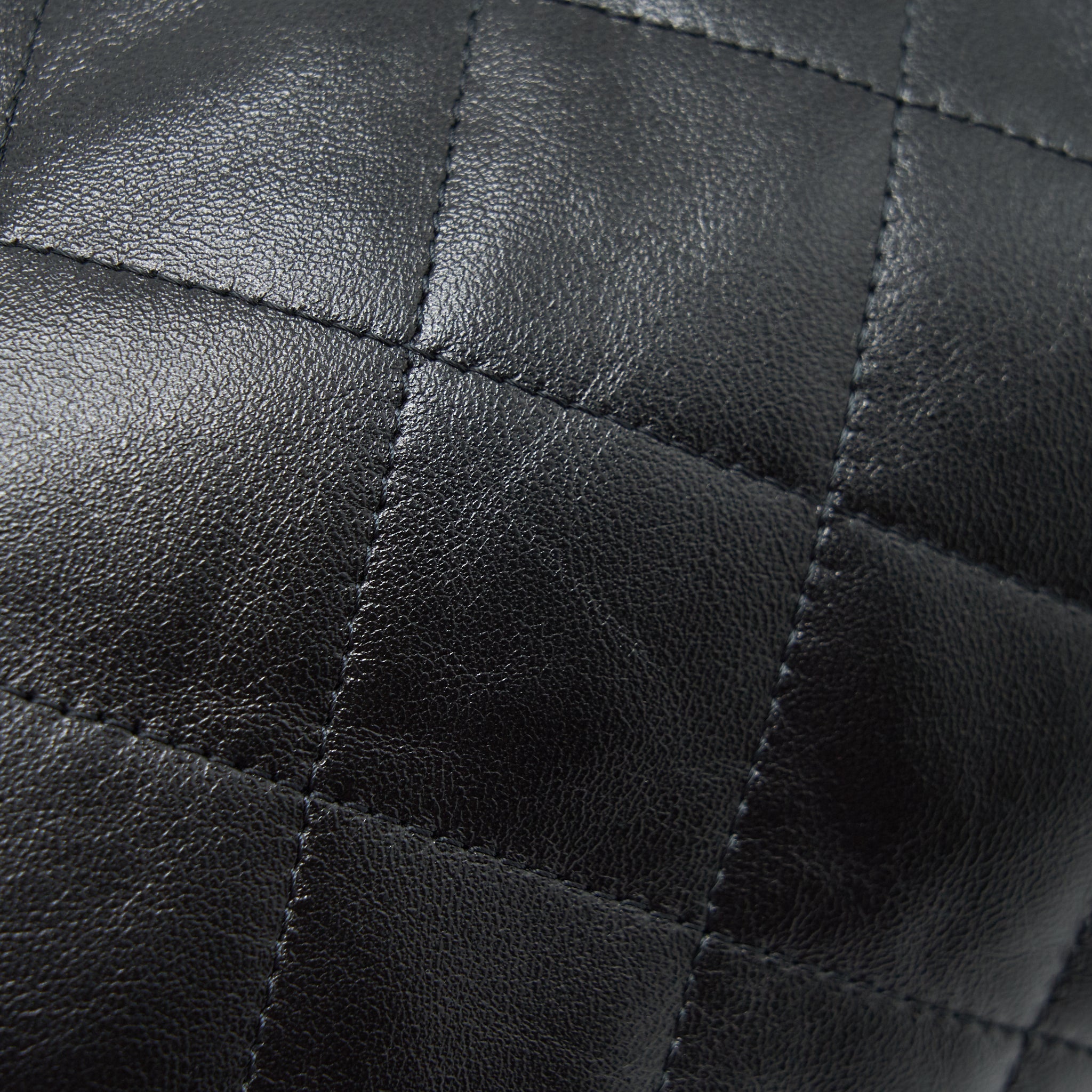 CHANEL QUILTED SHOULDER BAG LAMBSKIN BLACK GHW