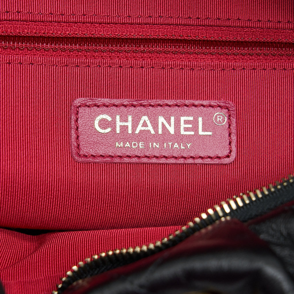 CHANEL QUILTED SHOULDER BAG LAMBSKIN BLACK GHW