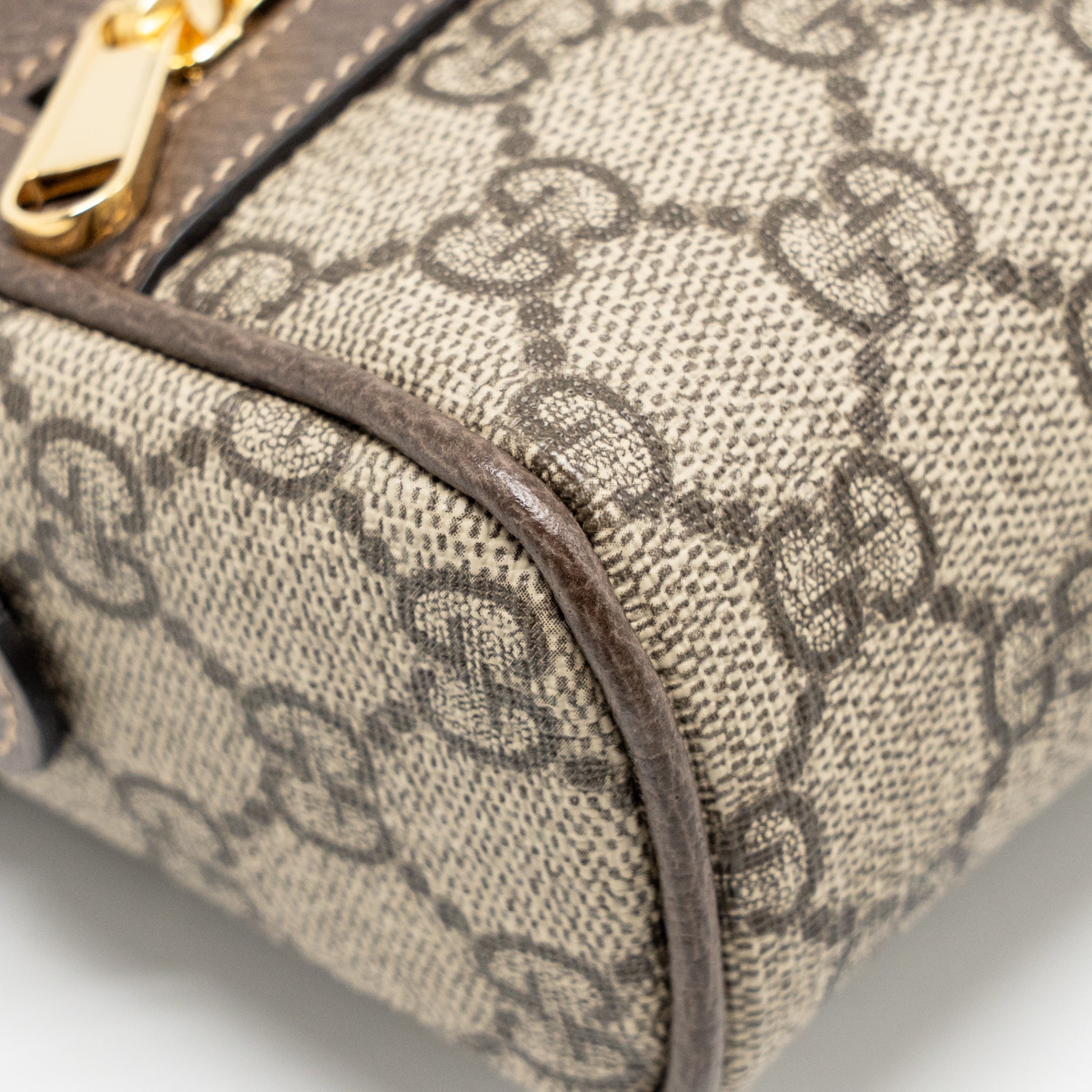 GUCCI SIZE 85 OPHIDIA SMALL BELT BAG GG SUPREME CANVAS GHW