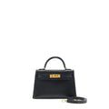 HERMES MINI KELLY 20CM CHÈVRE CHAMKILA BLACK GHW