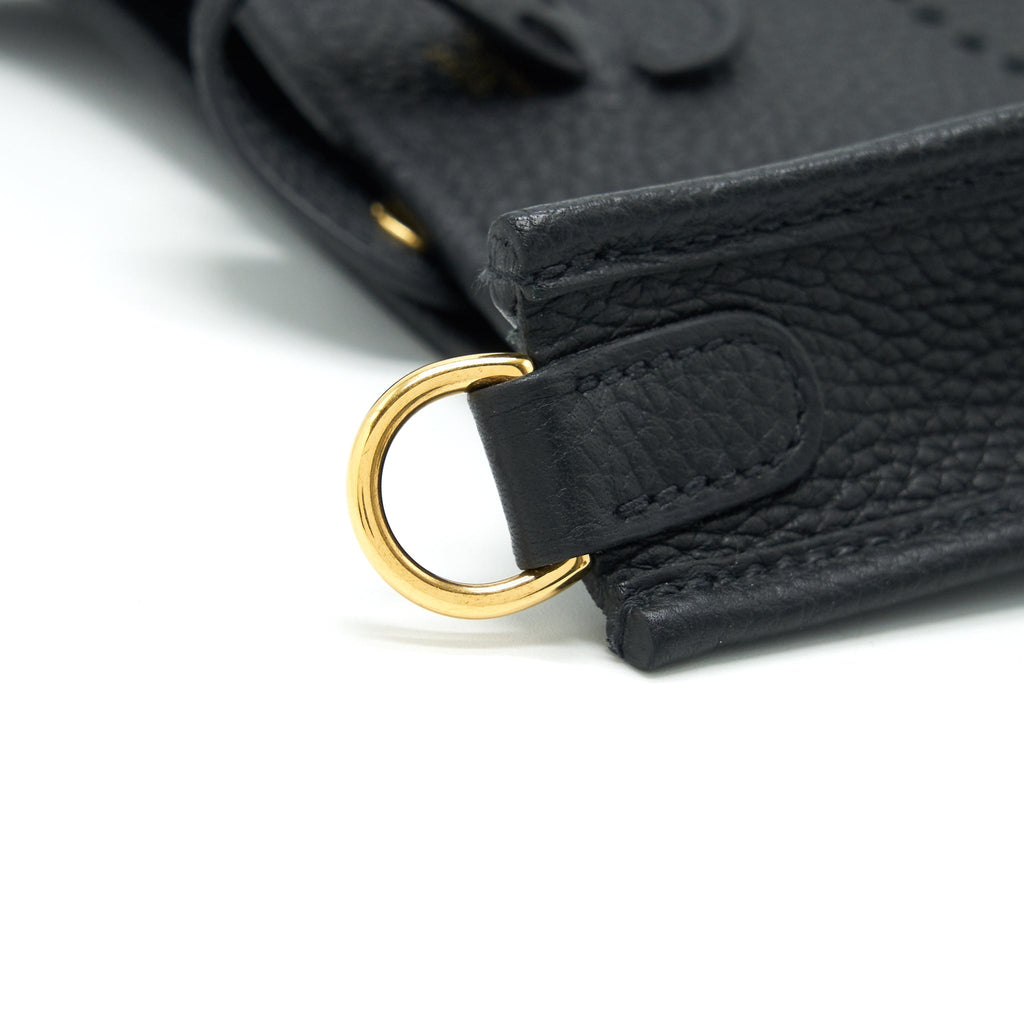 HERMES MINI EVELYNE BLACK GHW
