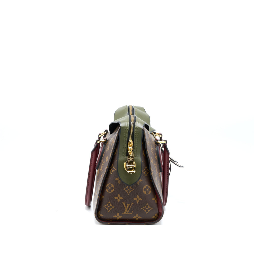 LOUIS VUITTON TUILERIES BAG MONOGRAM CANVAS GREEN/RED GHW