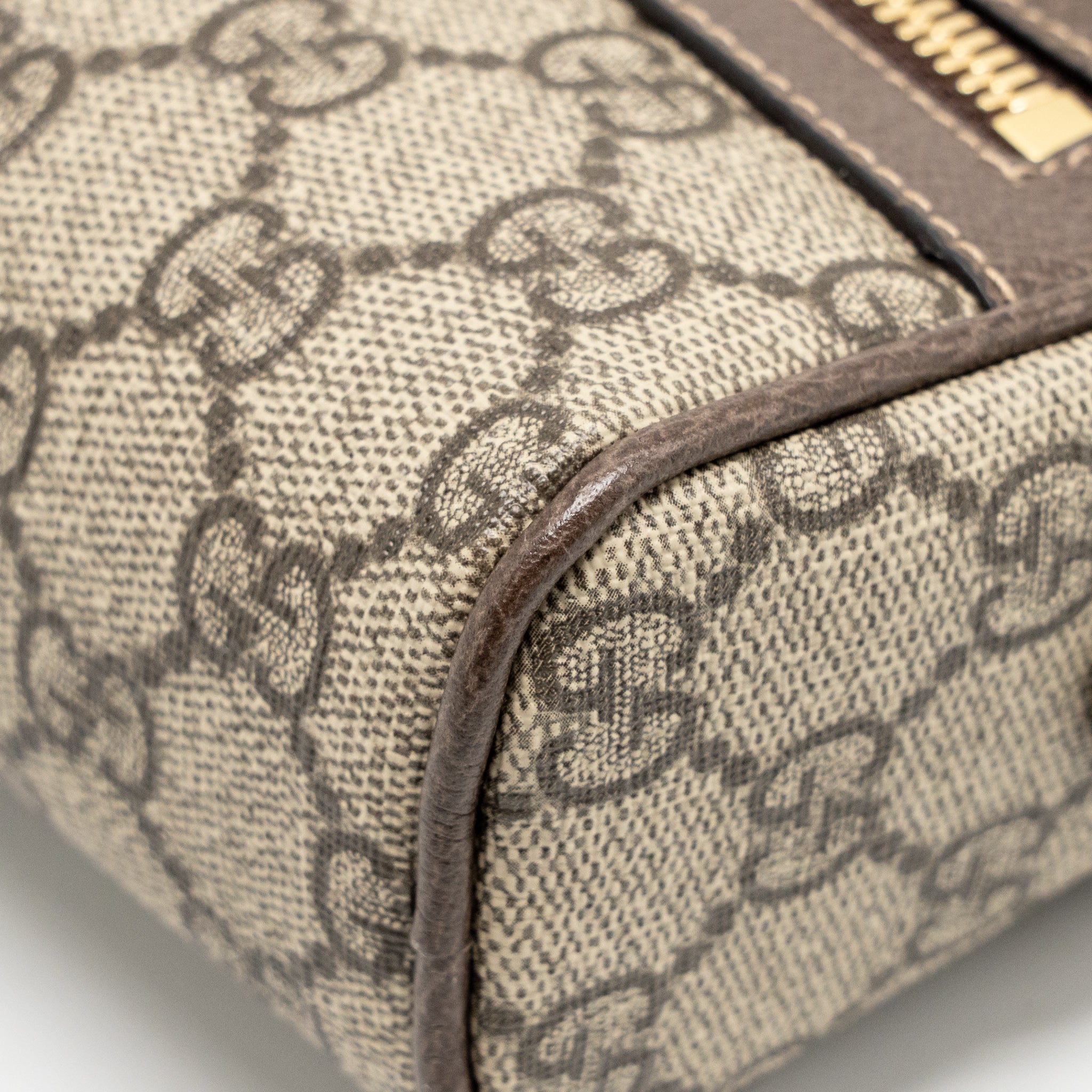 GUCCI SIZE 85 OPHIDIA SMALL BELT BAG GG SUPREME CANVAS GHW