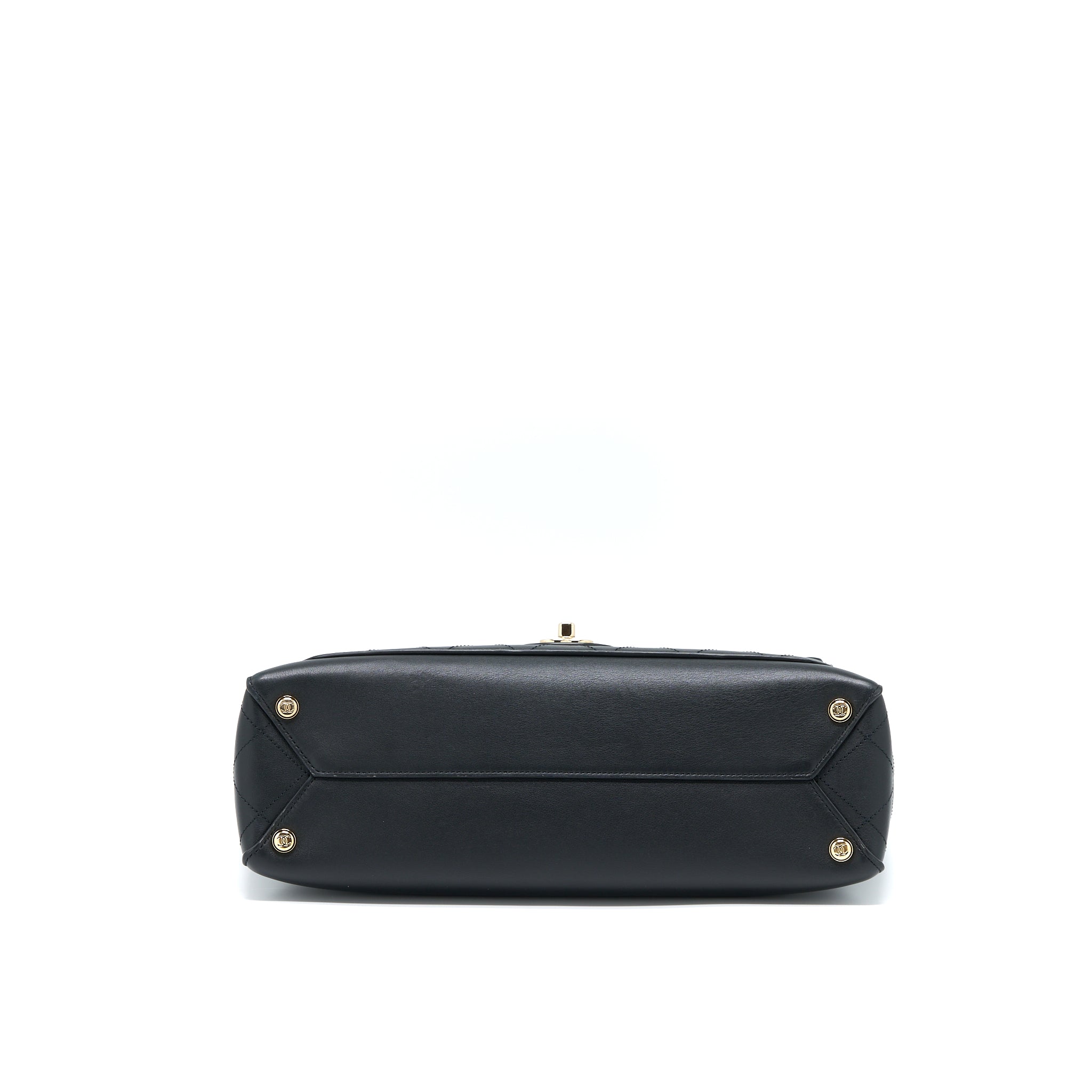 CHANEL TOTE BAG LAMBSKIN BLACK LGHW