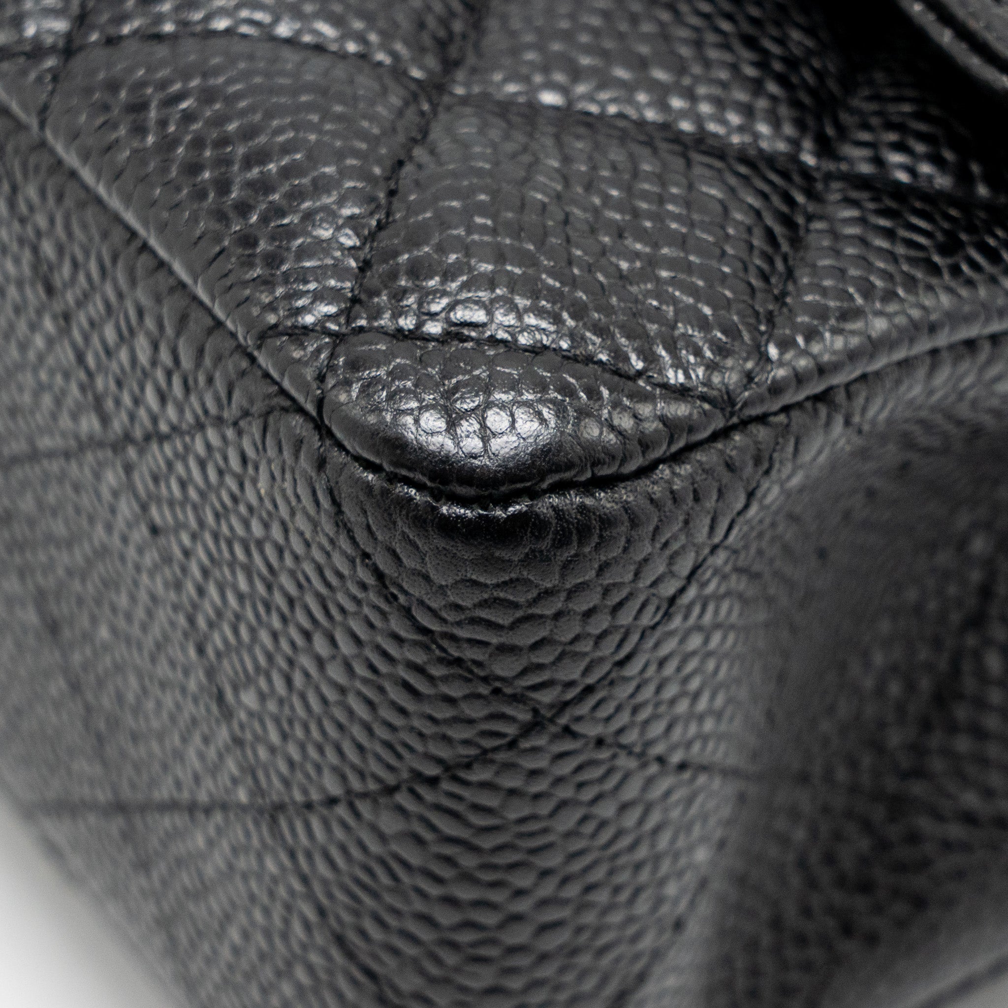 CHANEL MEDIUM CLASSIC DOUBLE FLAP BAG CAVIAR BLACK SHW