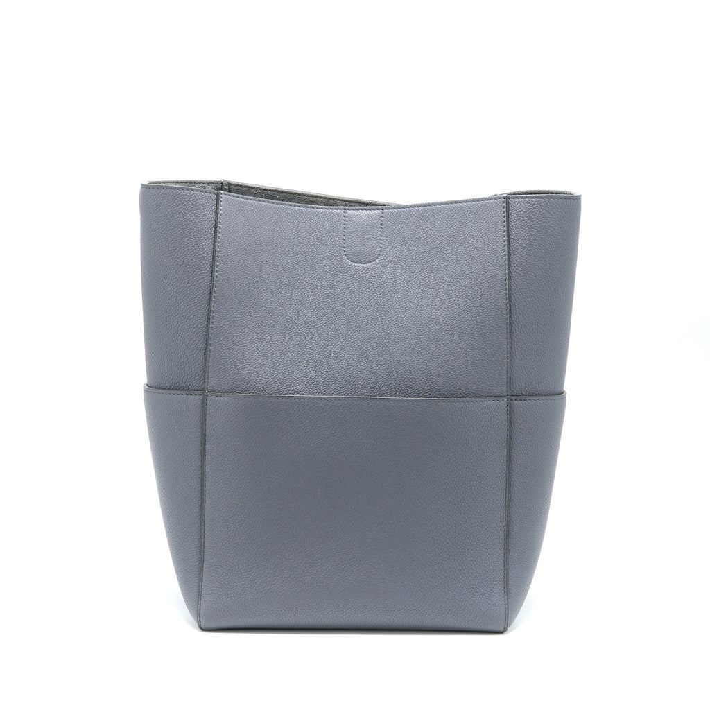 CELINE SANGLE BUCKET BAG CALFSKIN GREY GHW