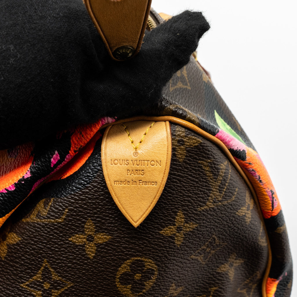 LOUIS VUITTON SPEEDY 30 LIMITED FLOWER PRINT MONOGRAM CANVAS GHW